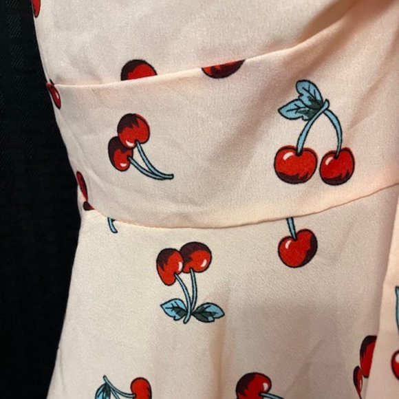 Cherry Print Tie-Front Top - Picture 4 of 10